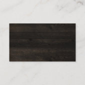 オーク材素朴製座席番結婚号 プレイスカード (裏面)