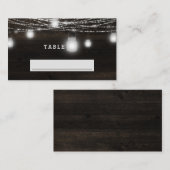 オーク材素朴製座席番結婚号 プレイスカード (正面/裏面)