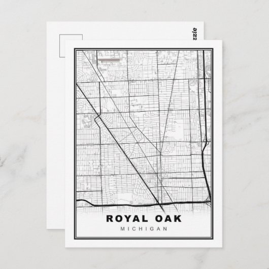 オーク王室のの地図 ポストカード (正面/裏面)