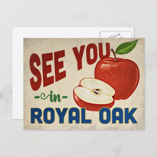 オーク王室のミシガンアップル – ヴィンテージ旅行 ポストカード (正面/裏面)