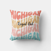オーク王室のミシガンピロー中継虹 クッション (正面)