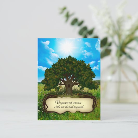 オーク素晴らしの木は小さな木の実だった誰が… ポストカード (スタンド正面)