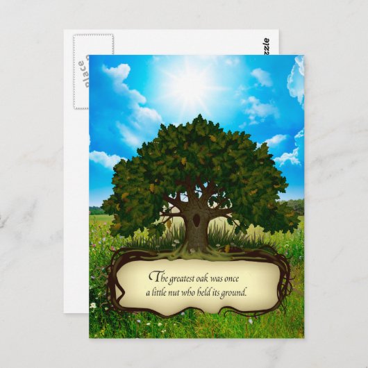 オーク素晴らしの木は小さな木の実だった誰が… ポストカード (正面/裏面)