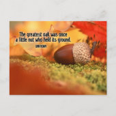 オーク素晴らし材の感動的引用文 ポストカード (正面)