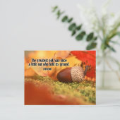 オーク素晴らし材の感動的引用文 ポストカード (スタンド正面)