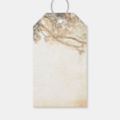 オーク素朴の木と彫られたハートの結婚数 ギフトタグ (裏面)