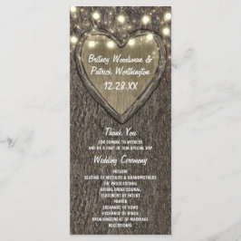 オーク素朴の木の国の結婚式のプログラム プログラム