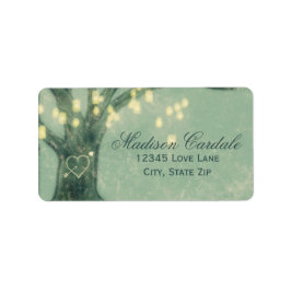 オーク素朴ツリーつるのメイソンの住所 シール