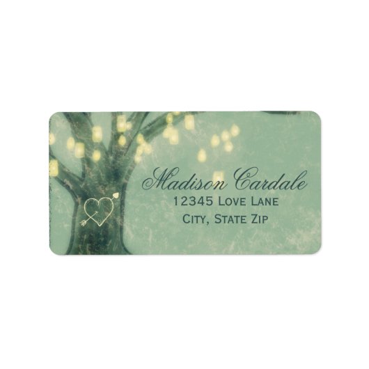 オーク素朴ツリーつるのメイソンの住所 シール (正面)