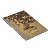 オーク素朴ツリー文字列ラ結婚イツのゲストブック ノートブック (右側)