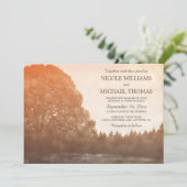 オーク素朴ツリー秋の結婚式招待状 招待状 (スタンド正面)