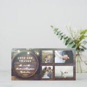 オーク素朴バレル国の結婚式ありがとう サンキューカード (スタンド正面)