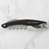 オーク素朴リッジダークブラウン結婚ウッドモノグラム ソムリエナイフ (裏面)