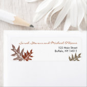 オーク素朴リーフ差出人住所ラベル ラベル (インサイチュ)