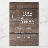 オーク素朴ワンデイリハーサル遠くにディナーミニ ワインラベル (シングルラベル)