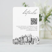 オーク結婚ランドのモダン詳細QRコード エンクロージャーカード (スタンド正面)