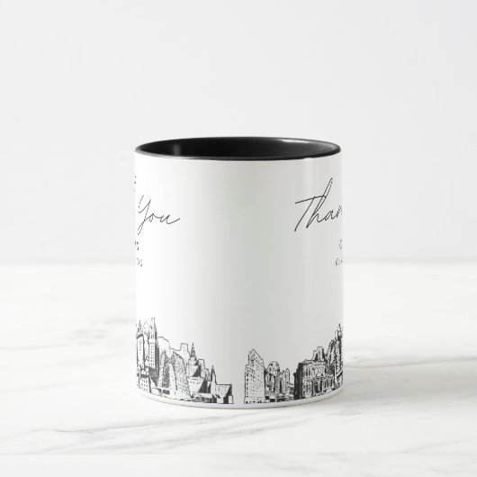 オーク結婚ランドミニマルのカスタムコーヒーマグ マグカップ (中央)