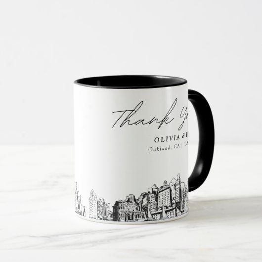 オーク結婚ランドミニマルのカスタムコーヒーマグ マグカップ (正面右)