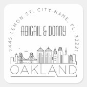 オーク結婚ランド |事前にアドレス指定された封筒用シール スクエアシール (正面)