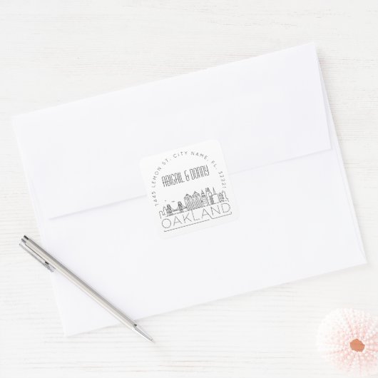 オーク結婚ランド |事前にアドレス指定された封筒用シール スクエアシール (封筒)