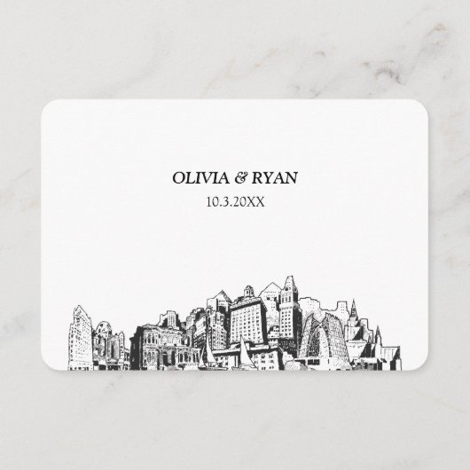 オーク結婚ランドRSVP伝統的の食事オプション エンクロージャーカード (裏面)