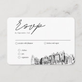 オーク結婚ランドRSVP伝統的の食事オプション エンクロージャーカード (正面)