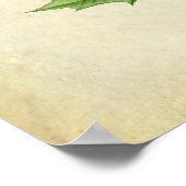 オーク葉ズno.6ファームハウスリビングルームアート ポスター (角)