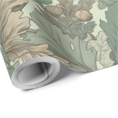 オーク葉パターン ラッピングペーパー (ロールコーナー)