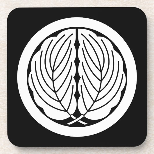 オーク葉材を輪にして コースター (正面)