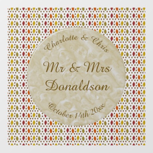 オーク葉秋とアコー結婚ズのカスタム ウィンドウサイン (シート)