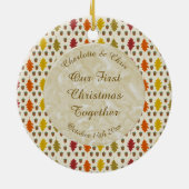 オーク葉秋とアコー結婚ズのカスタム セラミックオーナメント (裏面)