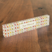 オーク葉秋とアコー結婚ズのカスタム デスクネームプレート (側面)