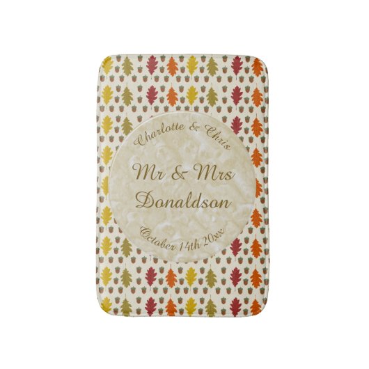オーク葉秋とアコー結婚ズのカスタム バスマット (正面縦)