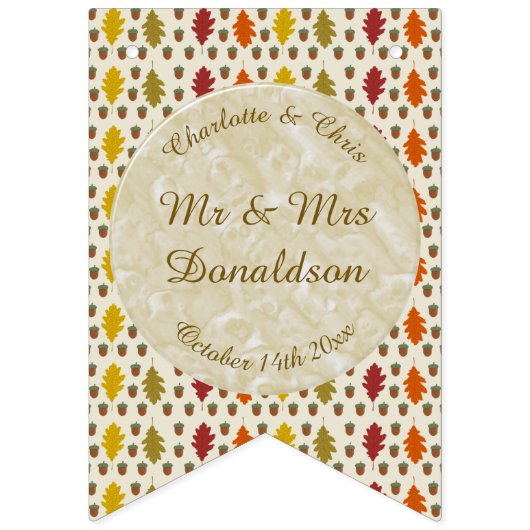 オーク葉秋とアコー結婚ズのカスタム バンティングフラッグ (第1の旗)