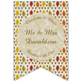 オーク葉秋とアコー結婚ズのカスタム バンティングフラッグ (第3の旗)