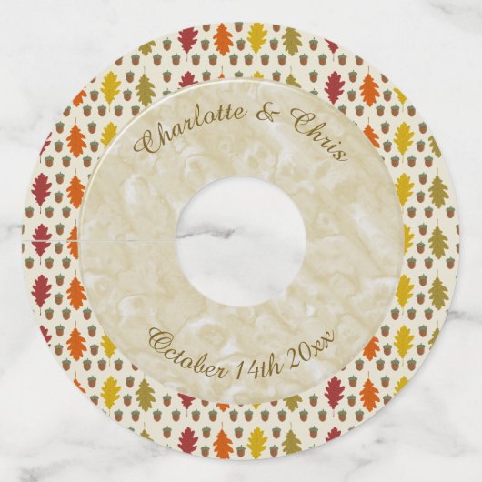 オーク葉秋とアコー結婚ズのカスタム ワイングラスタグ (正面)