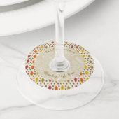 オーク葉秋とアコー結婚ズのカスタム ワイングラスタグ (クローズアップ)