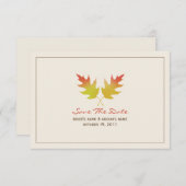 オーク葉秋の結婚式保存日付 セーブザデート (正面/裏面)