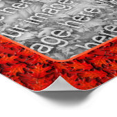 オーク葉自然アートフレーム自分の写真を作成 ポスター (角)