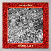 オーク葉自然アートフレーム自分の写真を作成 ポスター (正面)