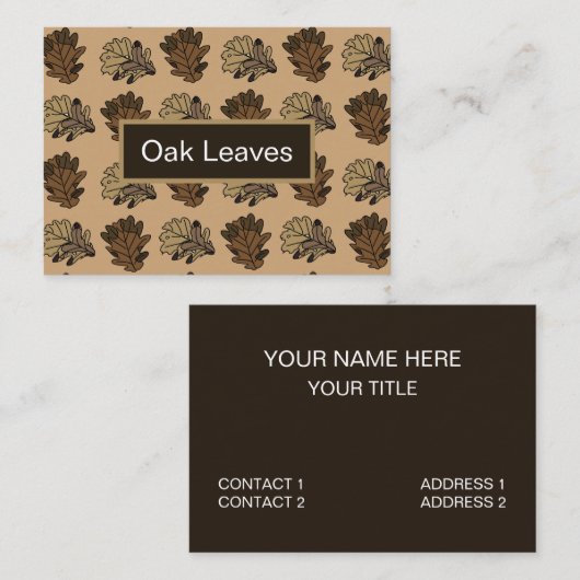 オーク葉自然 名刺 (正面/裏面)