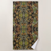 オーク迷彩柄ビーチタオル ビーチタオル (正面)