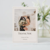 オーク＆アイボリーの感謝カード サンキューカード (スタンド正面)