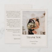 オーク＆アイボリーの感謝カード サンキューカード (正面/裏面)
