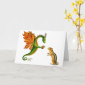 オーク・ドラゴン カード (黄色い花)