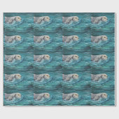 オーグッディランチタイムシーオッター絵画ズラッピングパ ラッピングペーパー (フラット)