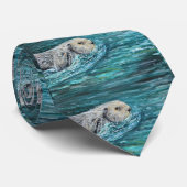 オーグッディランチタイムシーオッター絵画ズ ネクタイ (ロール)