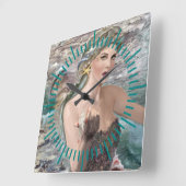 オーケアノスドーターウォールクロック スクエア壁時計 (傾斜)