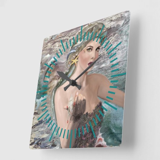 オーケアノスドーターウォールクロック スクエア壁時計 (傾斜)