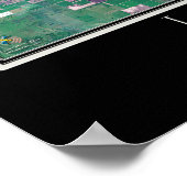 オーケエコービー湖フロリダ衛星ポスターマップ ポスター (角)